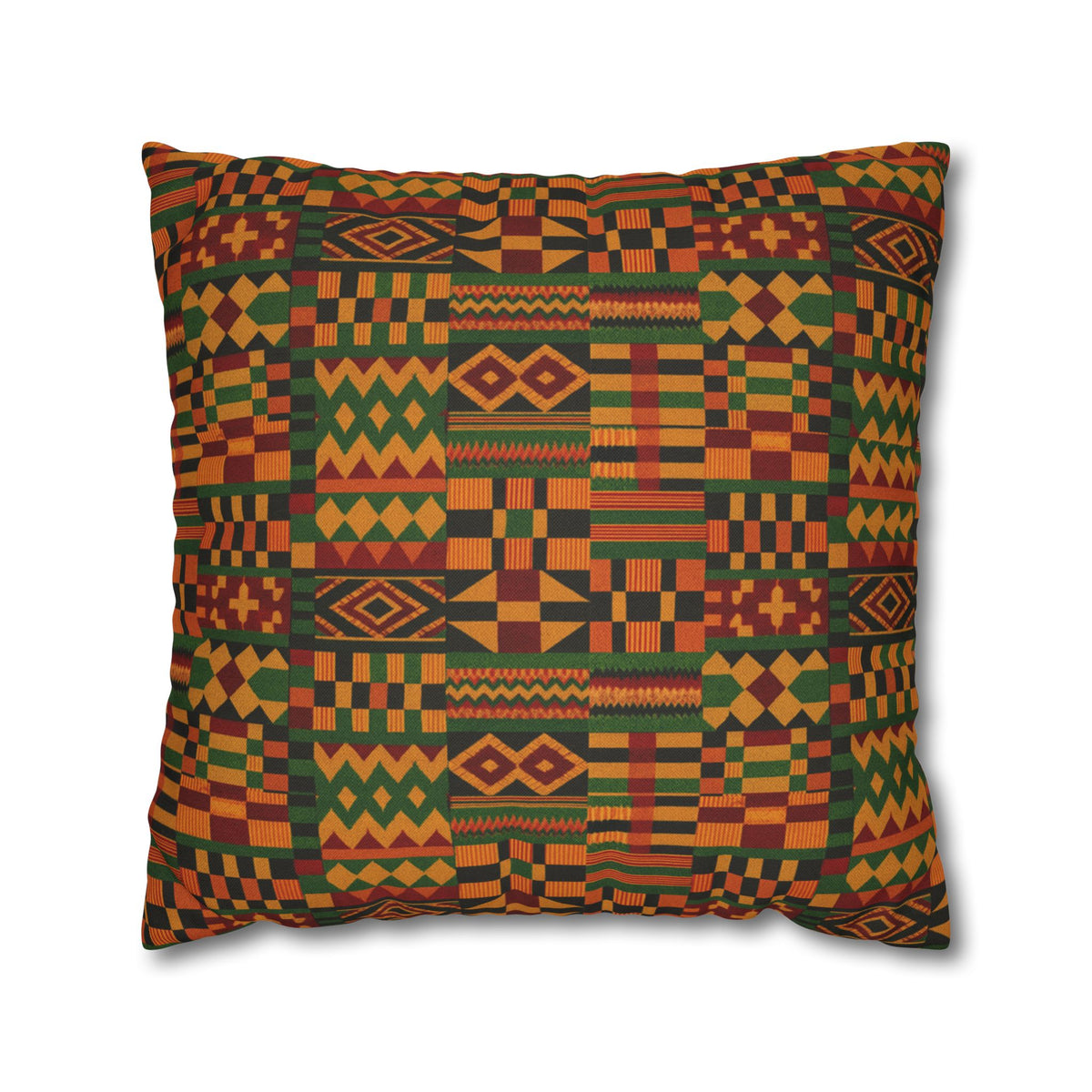 Kente Pattern Pillowcase | African Print Square Pillowcase