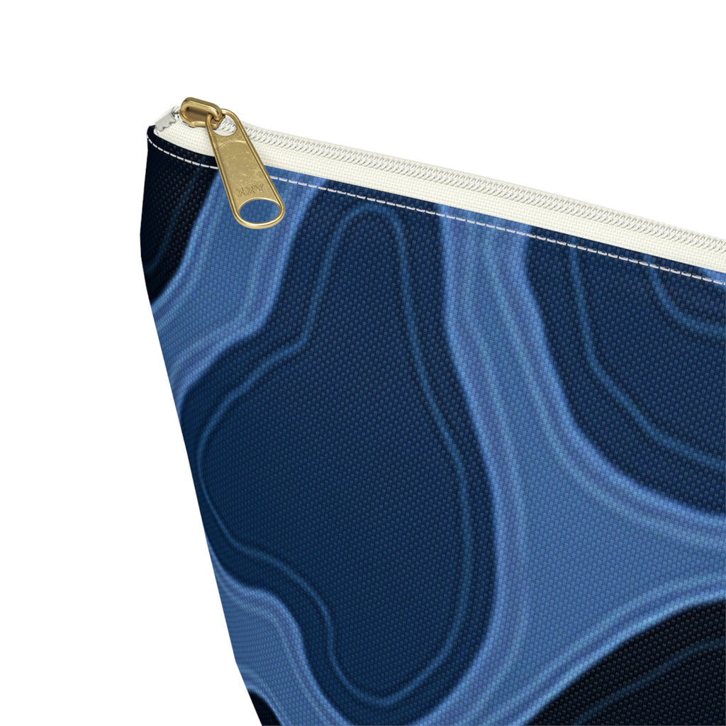 Patina Blue Topographic Accessory Pouch