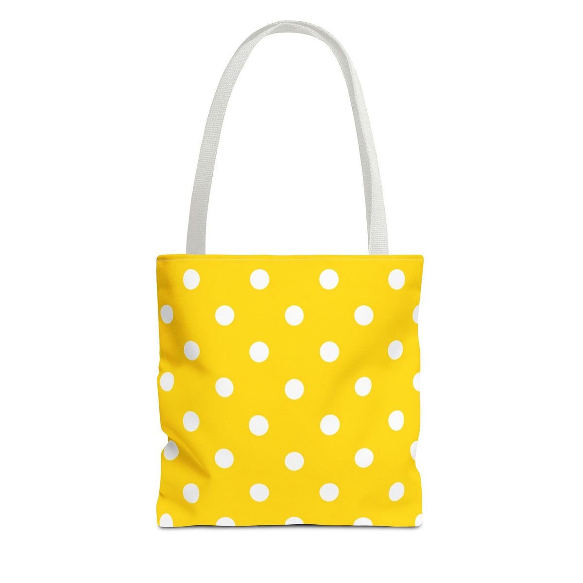 Yellow & White Polka Dot Yellow Tote Bag | All-Over Print