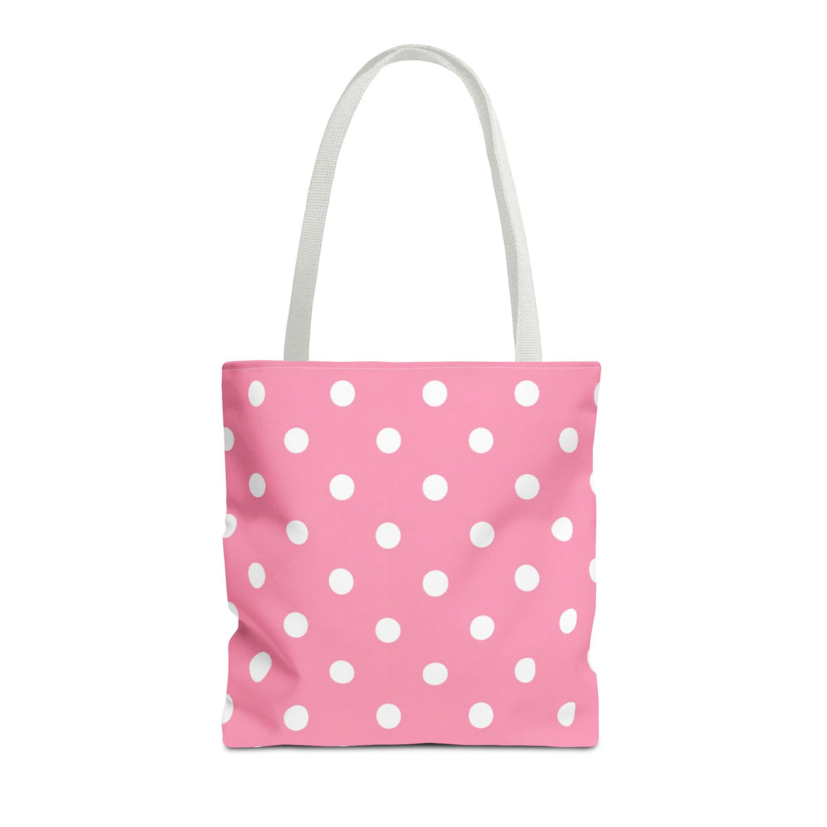 Pink With White Polka Dot Pink Tote Bag | All-Over Print