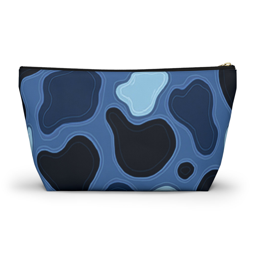 Patina Blue Topographic Accessory Pouch
