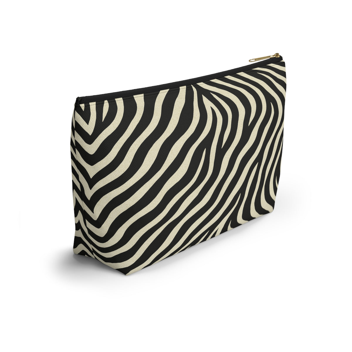 Zebra Print Accessory Pouch | T-Bottom Makeup Bag