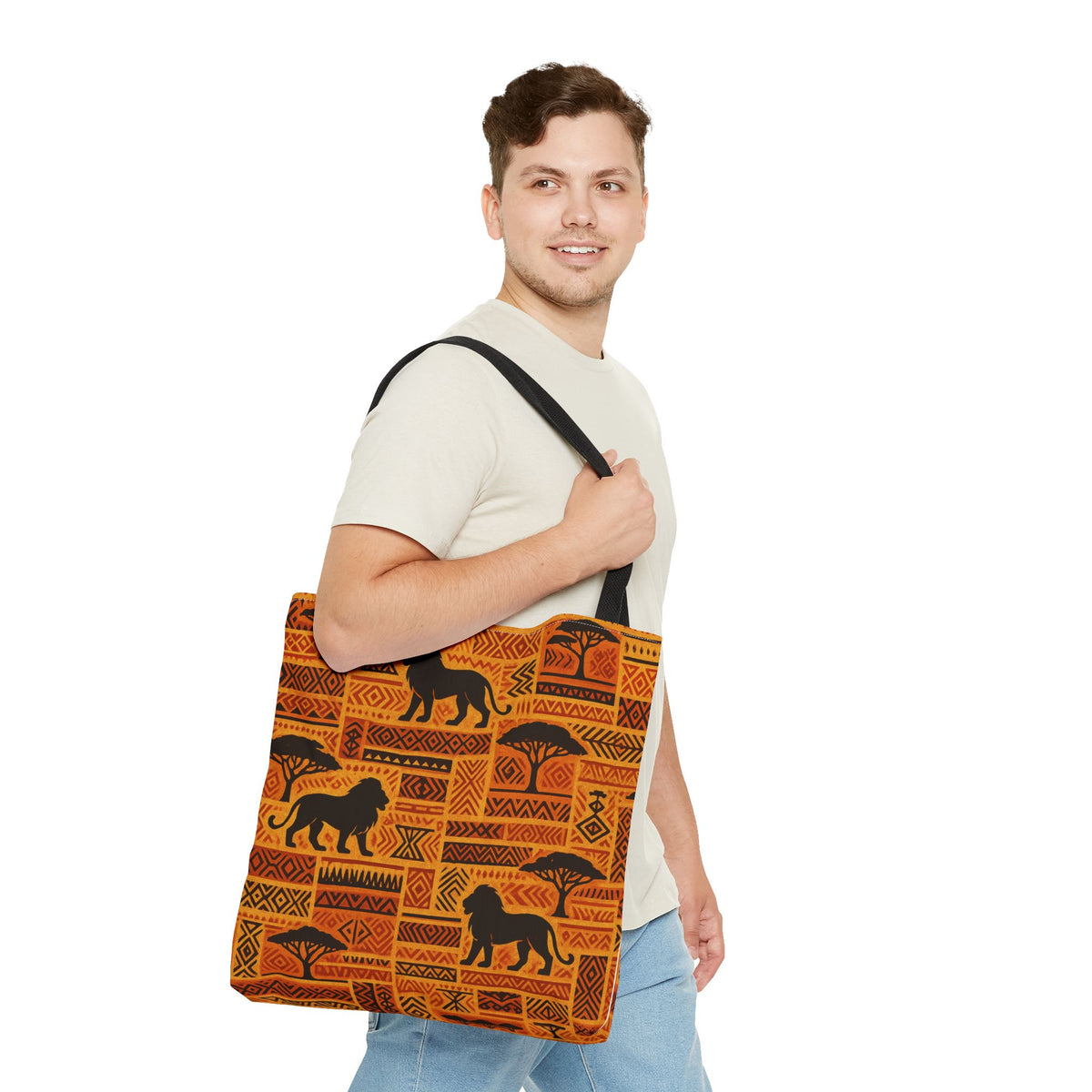 African Safari Lion Pattern Tote