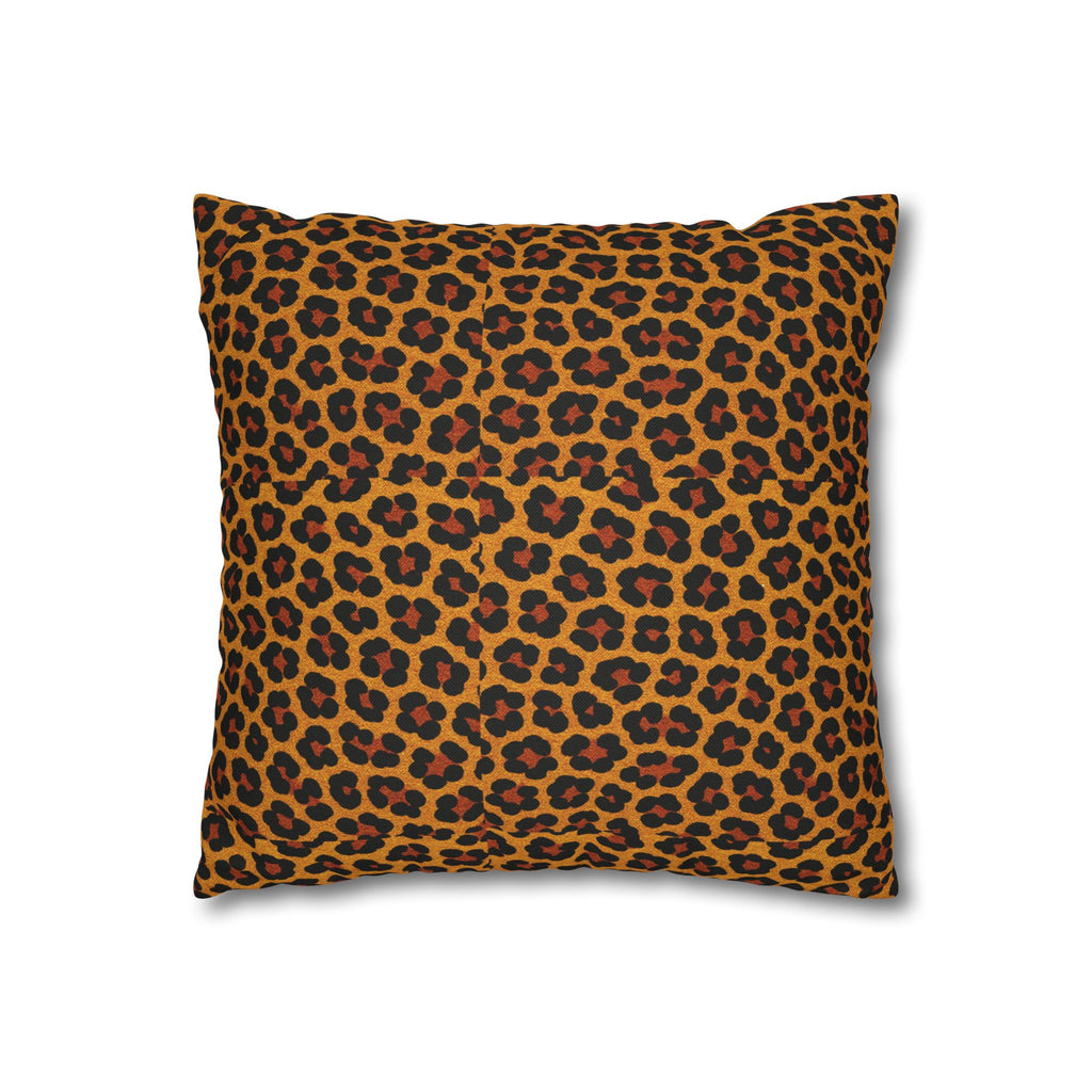 Leopard Print Pillowcase | Square Polyester Throw Pillowcase