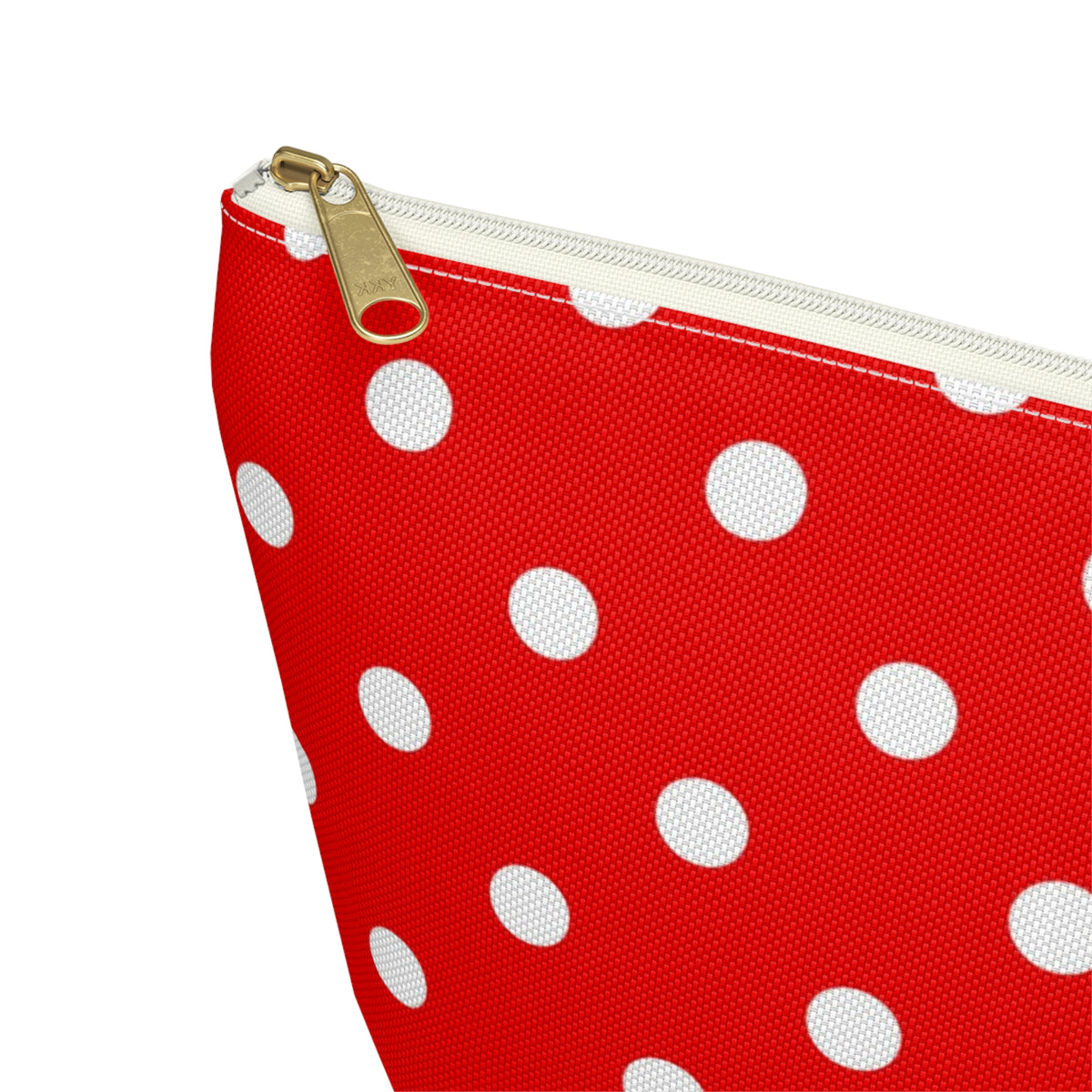 Red White Polka Dot Accessory Pouch