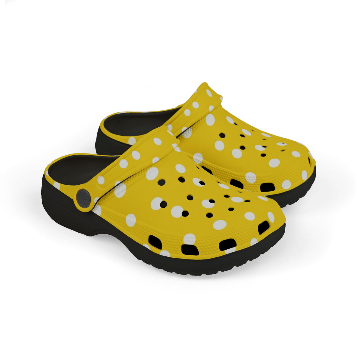 Kids Yellow Polka Dot EVA Foam Clogs