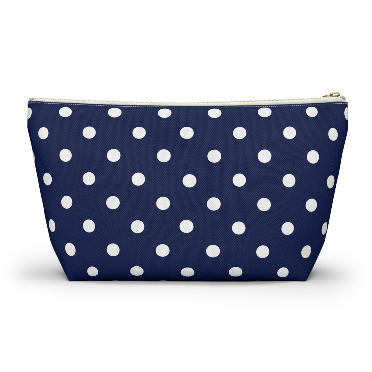 Navy White Polka Dot Accessory Pouch | Makeup Bag