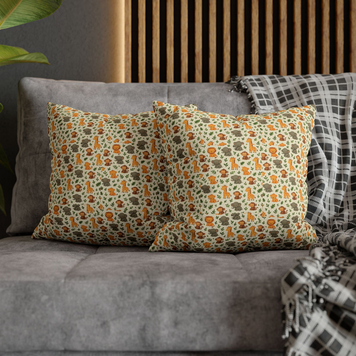 Autumn Woodland Animals Fox & Mushroom Spun Polyester Pillowcase, Fall Decor, Forest Creatures Cushion Cover, Woodland Nursery Accent,