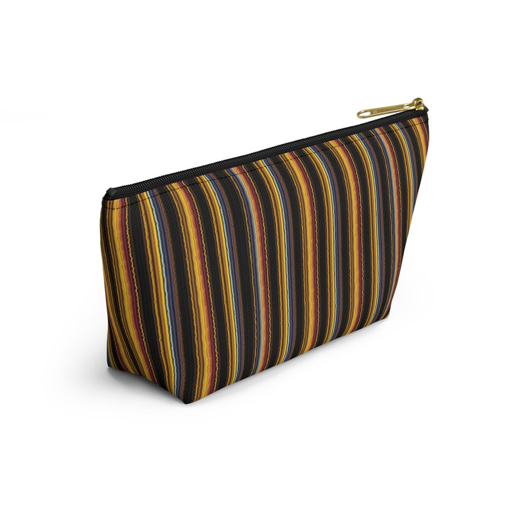 Autumn Stripe Accessory Pouch | T-Bottom Makeup Bag