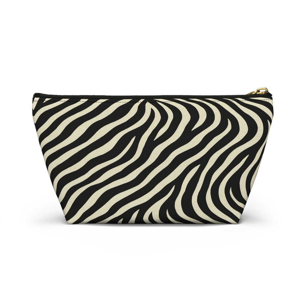 Zebra Print Accessory Pouch | T-Bottom Makeup Bag