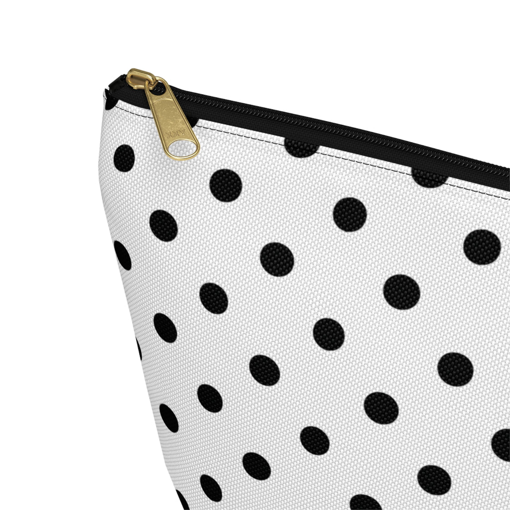 Black Polka Dot Accessory Pouch