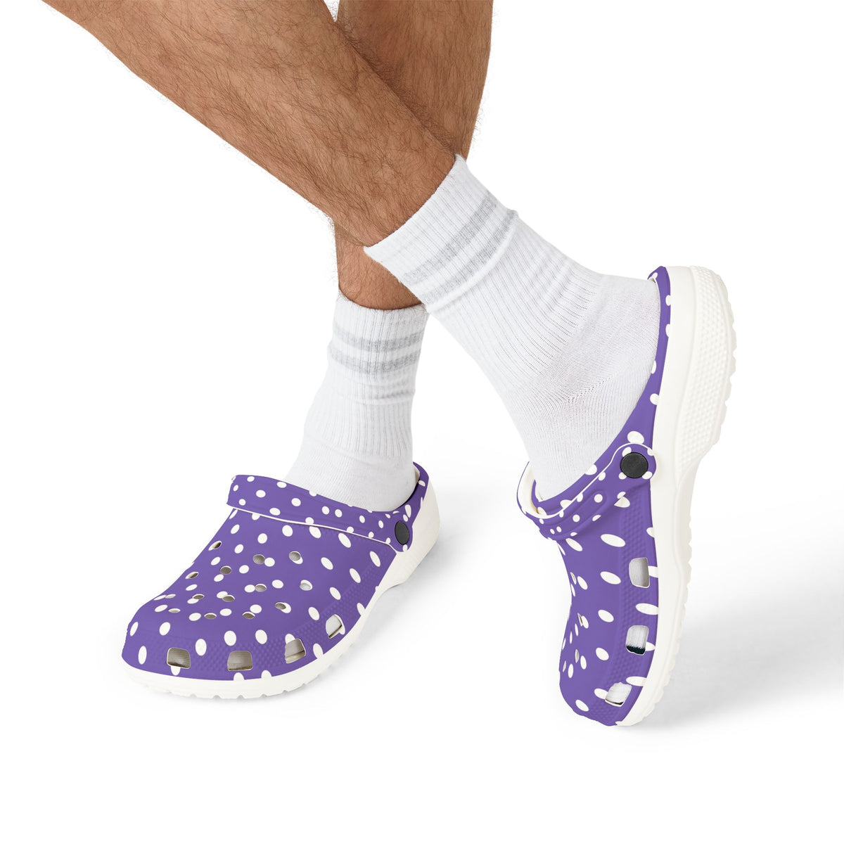 Purple Polka Dot EVA Foam Clogs