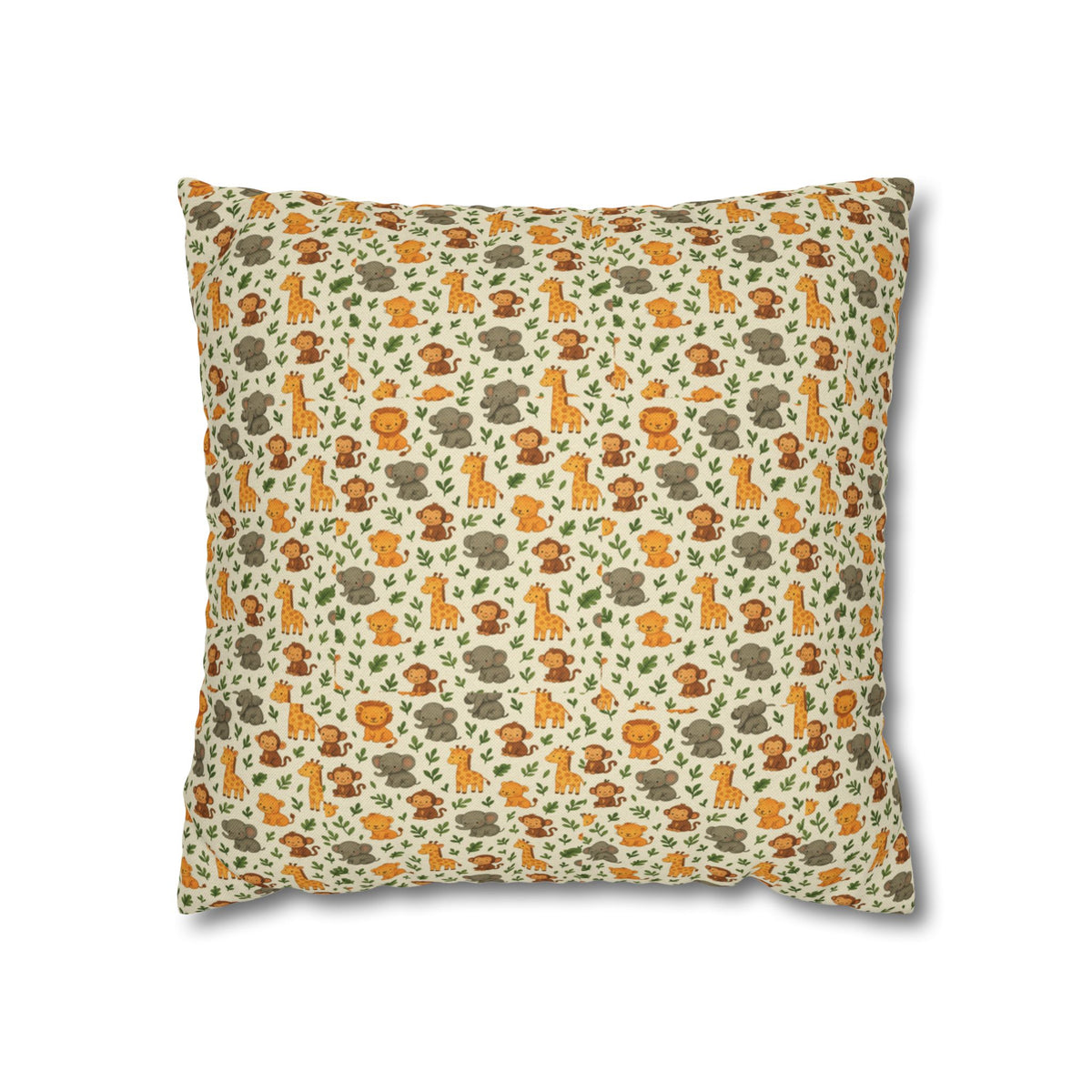 Autumn Woodland Animals Fox & Mushroom Spun Polyester Pillowcase, Fall Decor, Forest Creatures Cushion Cover, Woodland Nursery Accent,