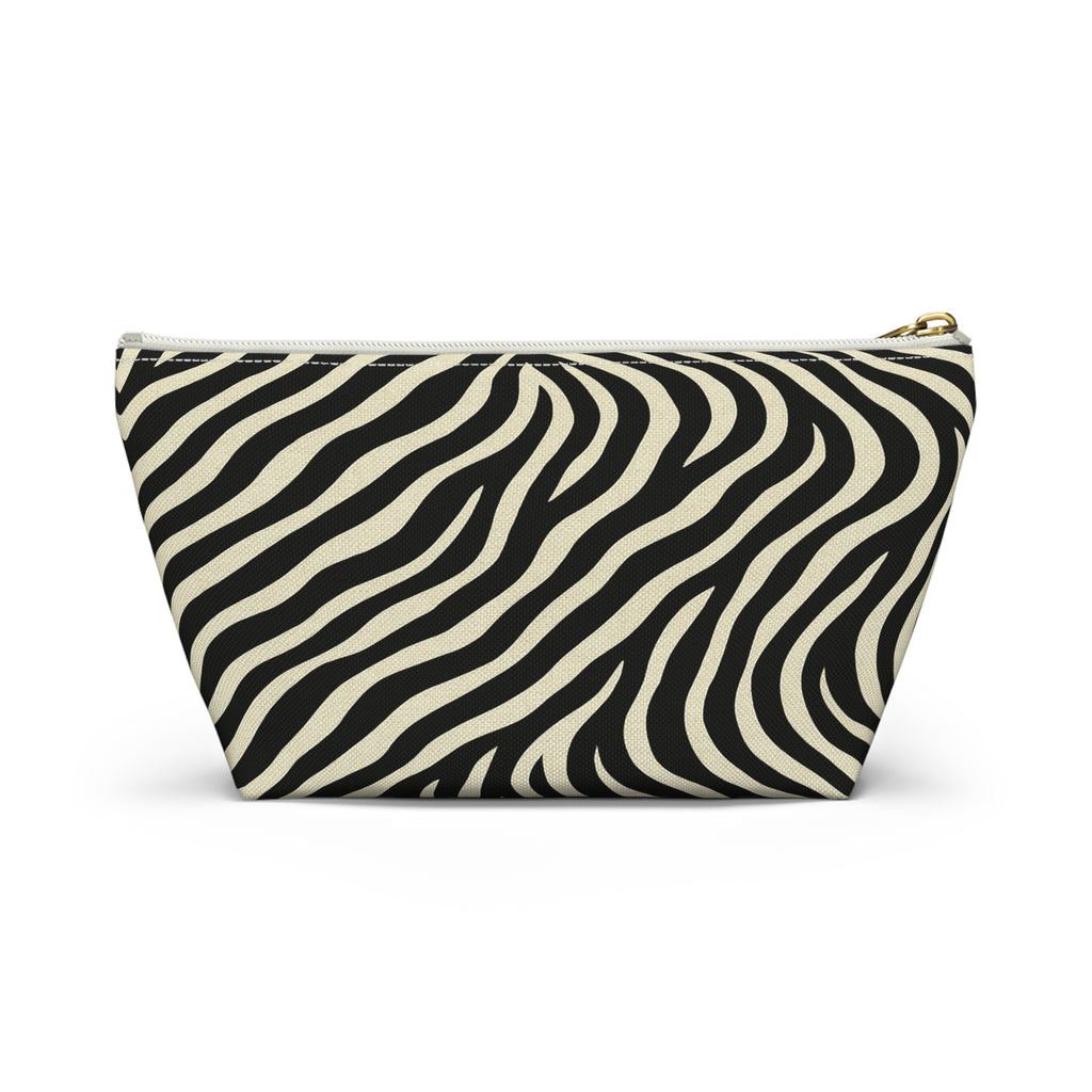 Zebra Print Accessory Pouch | T-Bottom Makeup Bag