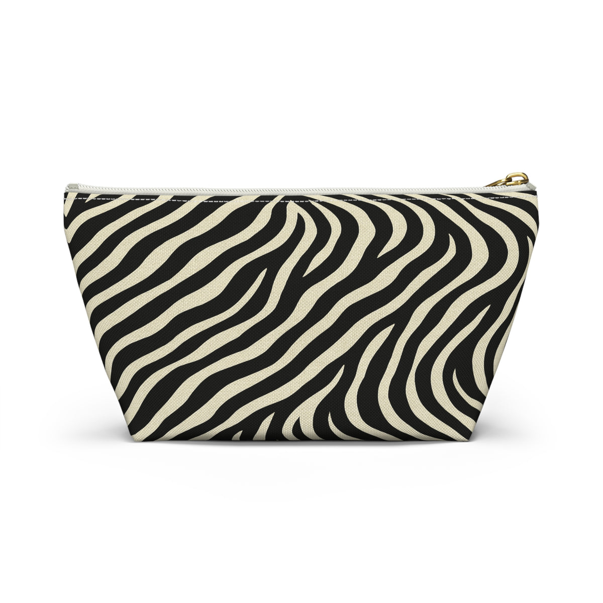 Zebra Print Accessory Pouch | T-Bottom Makeup Bag