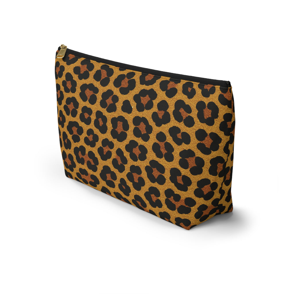 Leopard Print Accessory Pouch | T-Bottom Cosmetic Bag