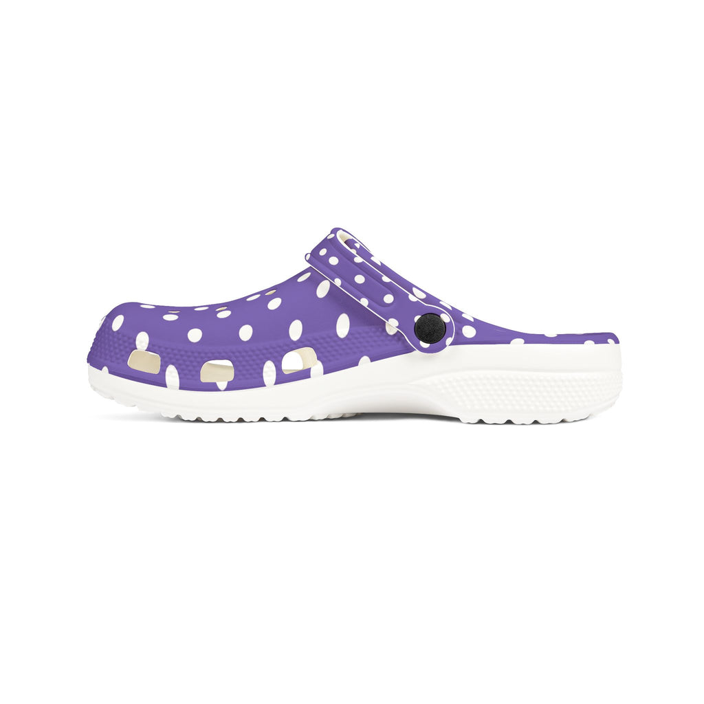 Purple Polka Dot EVA Foam Clogs