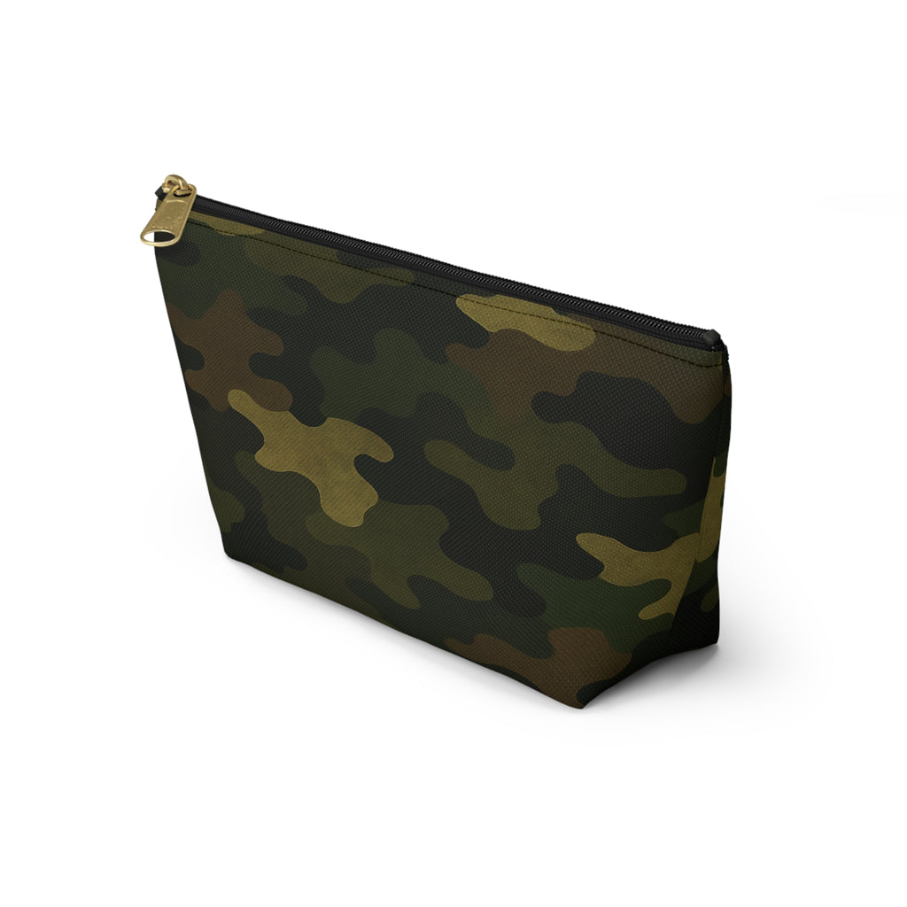 Camo Pattern Accessory Pouch | T-Bottom Zipper Pouch