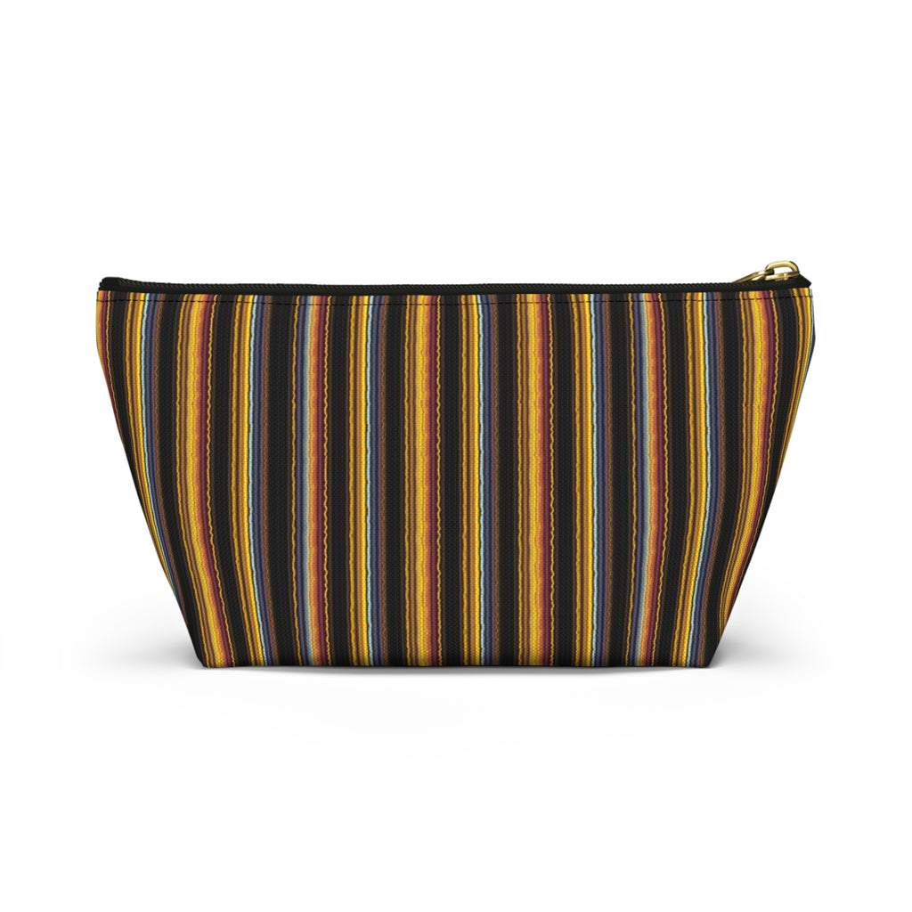 Autumn Stripe Accessory Pouch | T-Bottom Makeup Bag