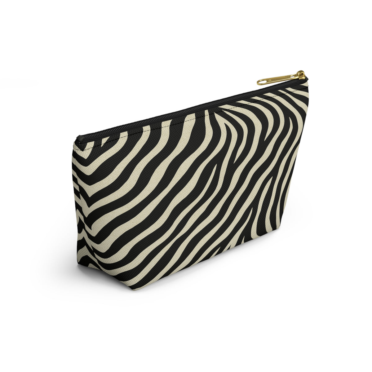 Zebra Print Accessory Pouch | T-Bottom Makeup Bag