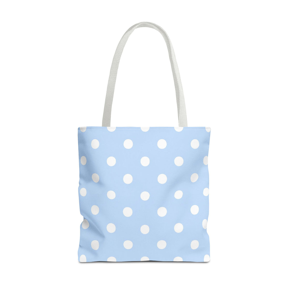 Light Blue with White Polka Dots on Baby Blue Tote