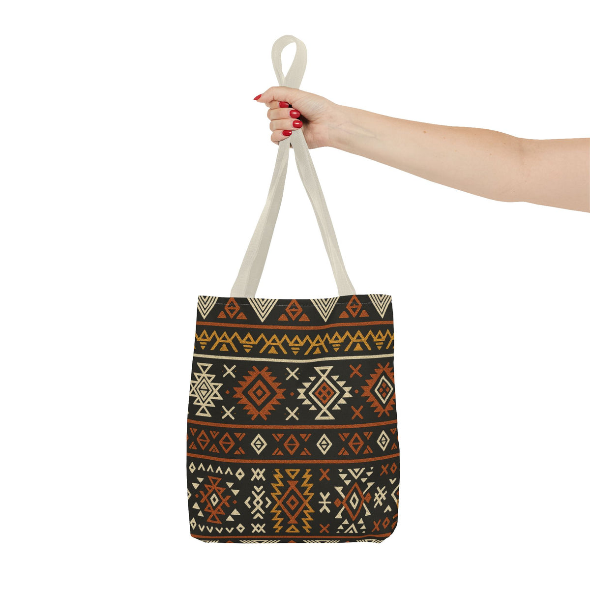 Southwestern Aztec Pattern Tote Bag | Tribal Geometric All-Over Print, Boho Chic Shoulder Bag, Ethnic Market Tote, Colorful Handbag,