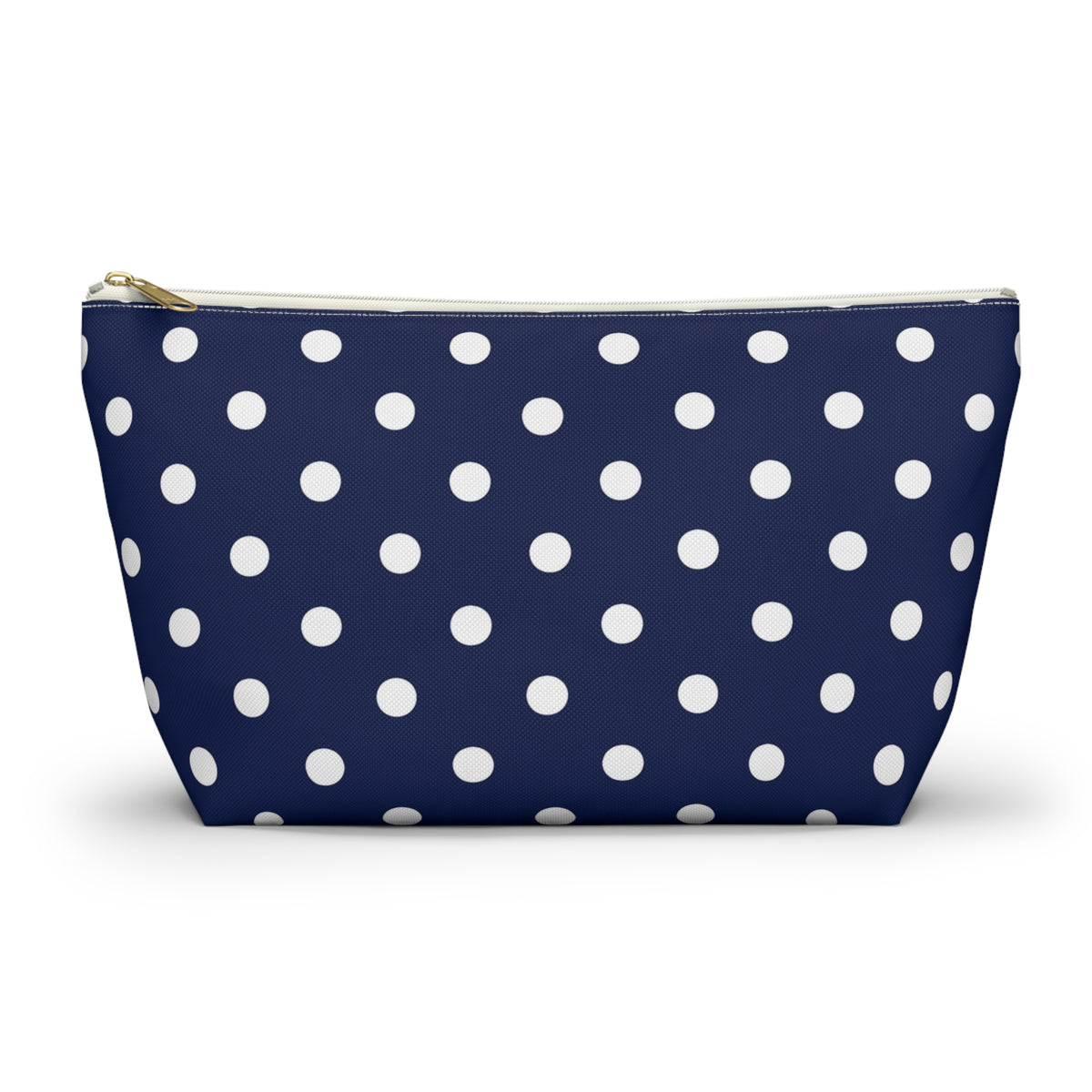 Navy White Polka Dot Accessory Pouch | Makeup Bag