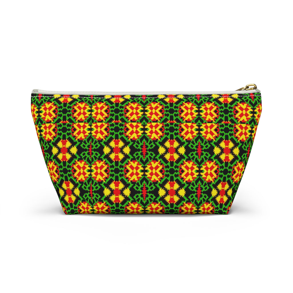 Geometric Kaleidoscope Accessory Pouch | T-Bottom Zipper Pouch