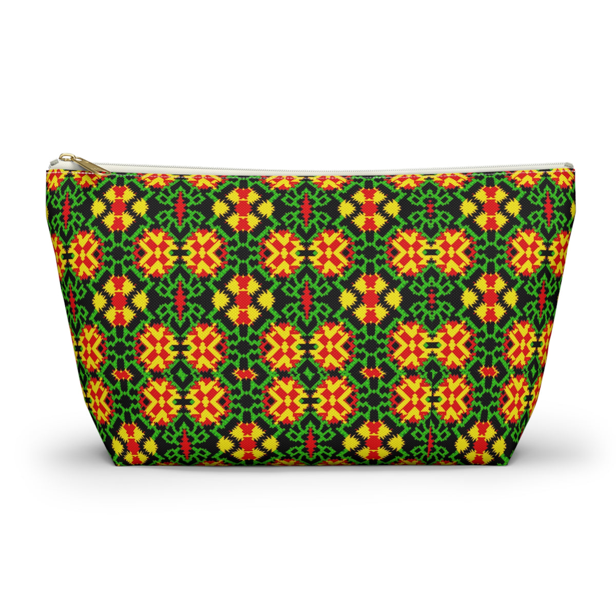 Geometric Kaleidoscope Accessory Pouch | T-Bottom Zipper Pouch