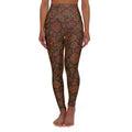 Boho Floral Pattern High Waisted Yoga Leggings | Bohemian Leggings