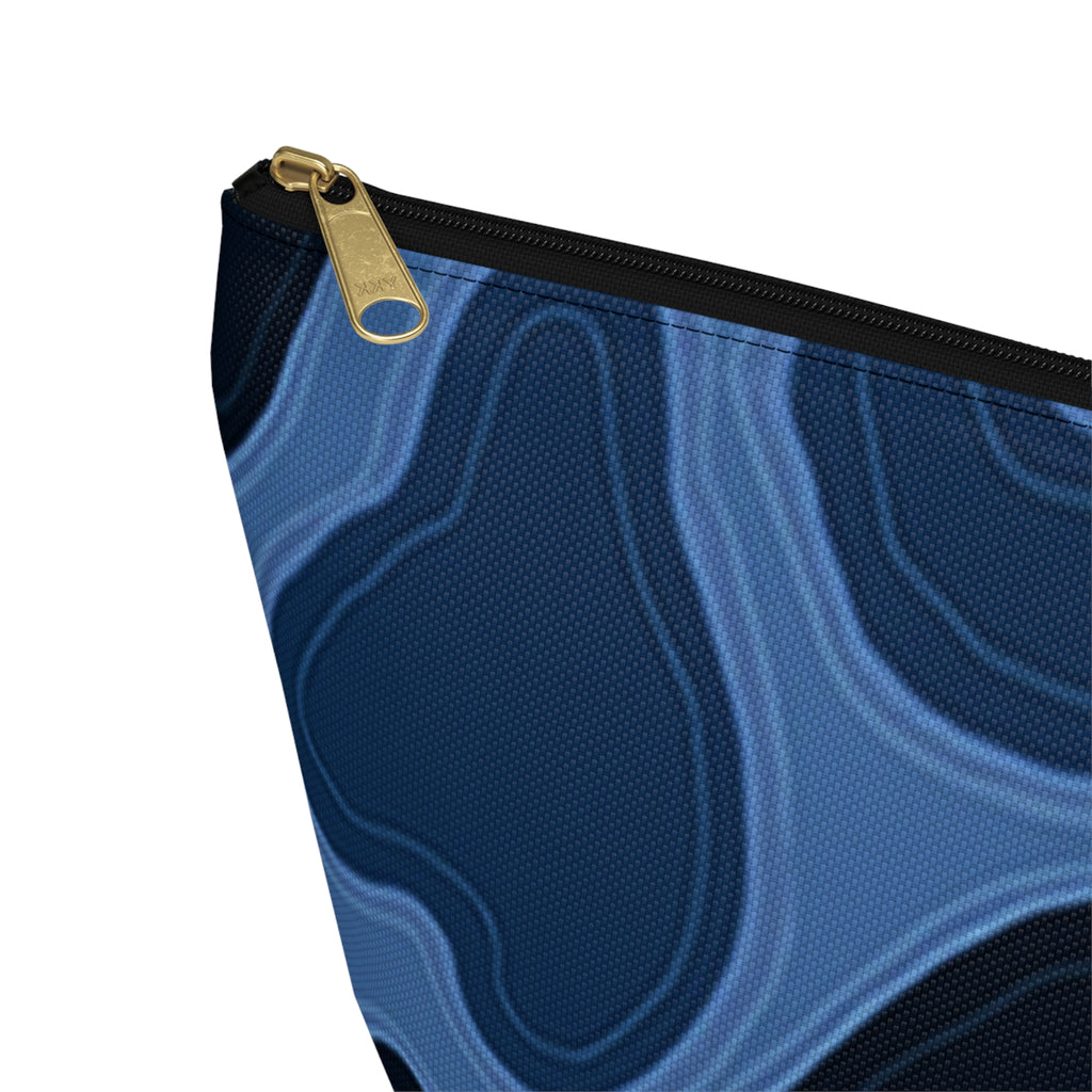 Patina Blue Topographic Accessory Pouch