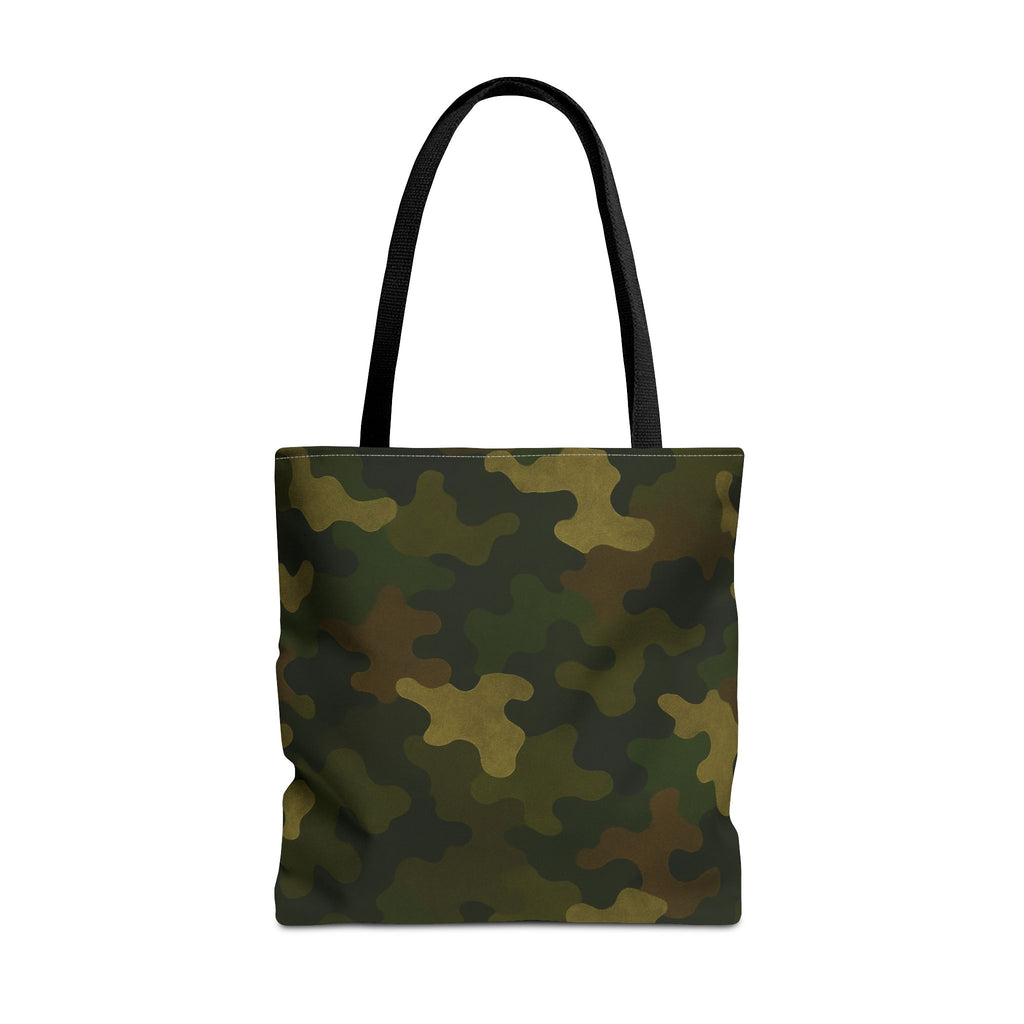 Green Camo Pattern Tote Bag | All-Over Print Canvas Tote