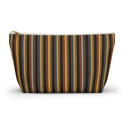 Autumn Stripe Accessory Pouch | T-Bottom Makeup Bag