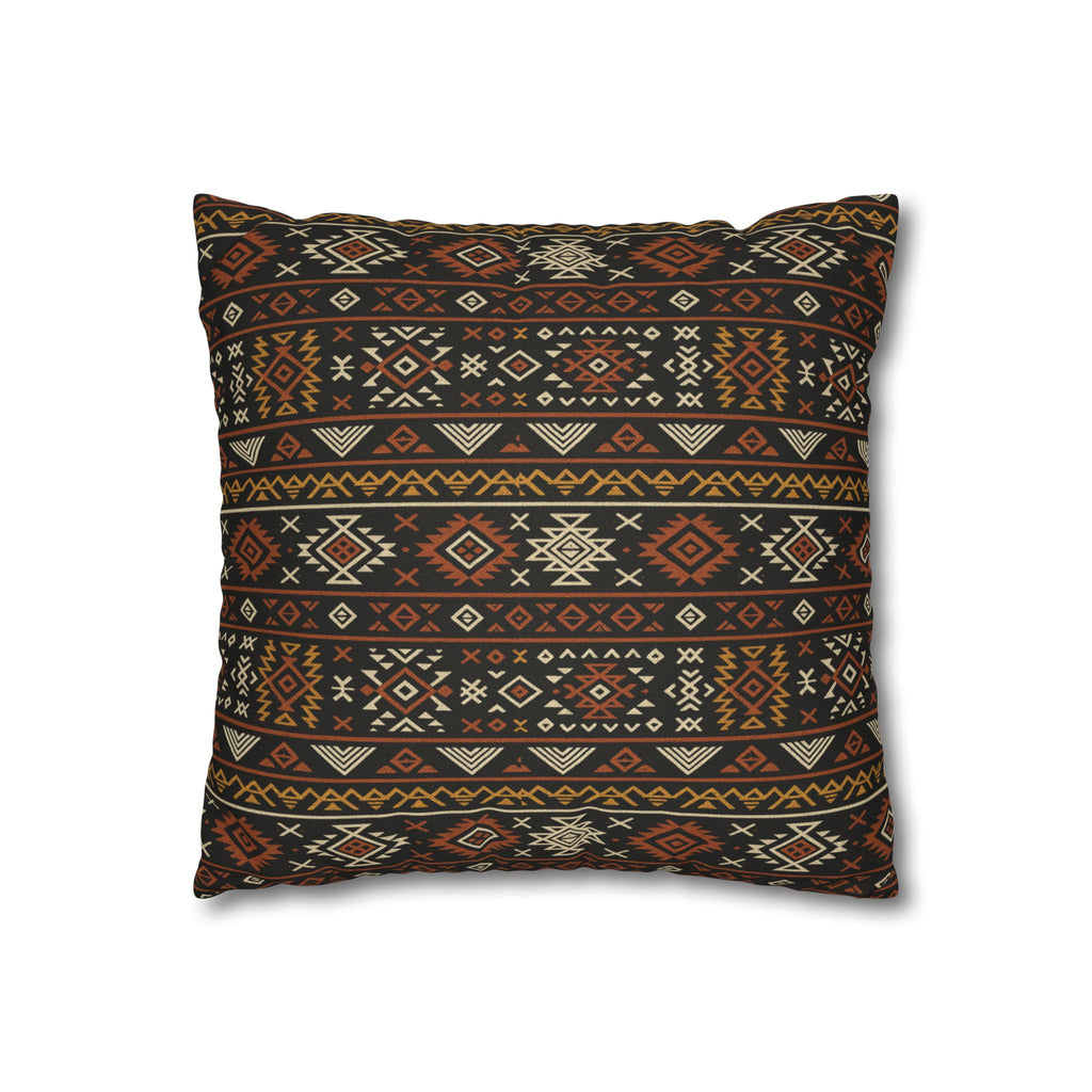 Southwestern Geometric Pattern Pillowcase | Aztec Stripe Boho Home Decor