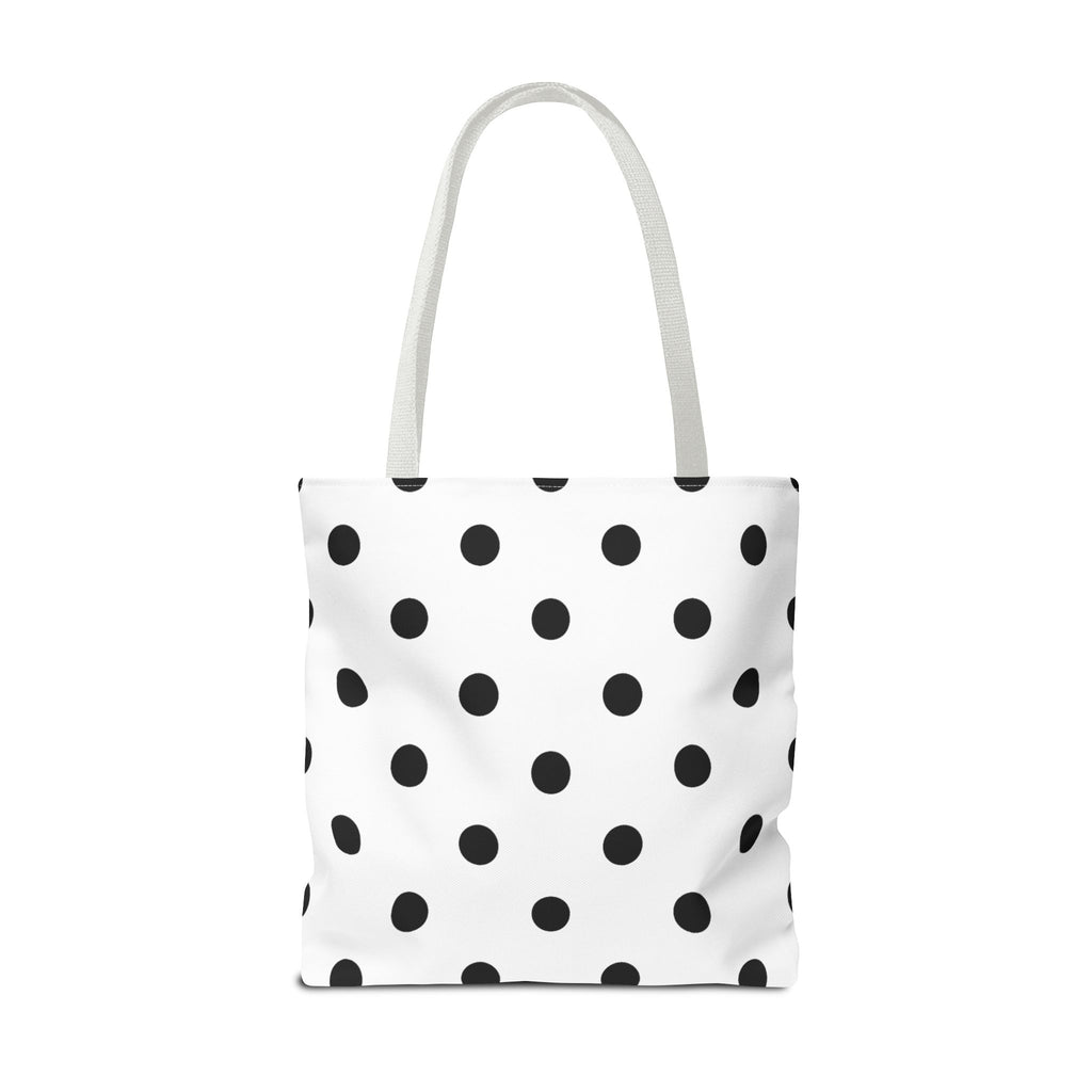 Black Polka Dot Tote Bag | All-Over Print
