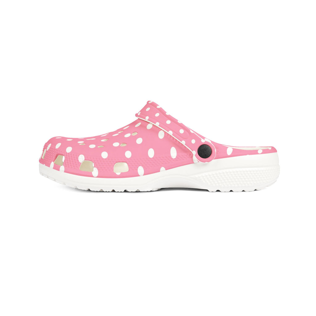 Pink Polka Dot EVA Foam Clogs