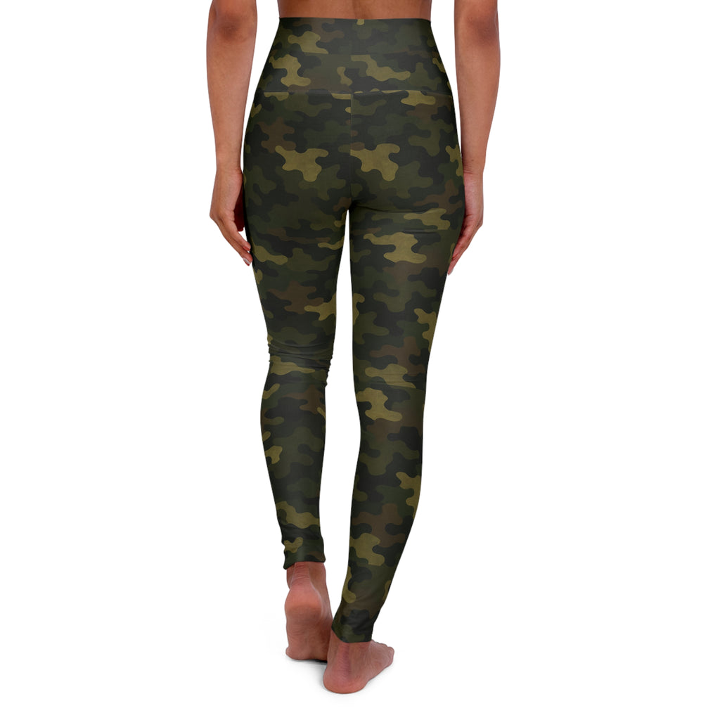 Camouflage Yoga Leggings - High Waisted Workout Pants for Women, Gym Leggings, Athletic Stretchy Leggings, Pilates Leggings, Fitness