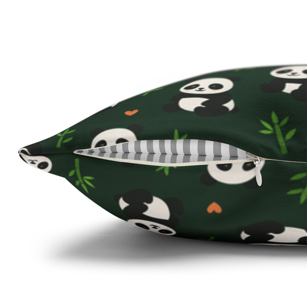 Panda Pattern Pillowcase, Decorative Pillow Cover, Animal Print Cushion Case, Cute Home Decor Accent, Gift for Panda Lovers