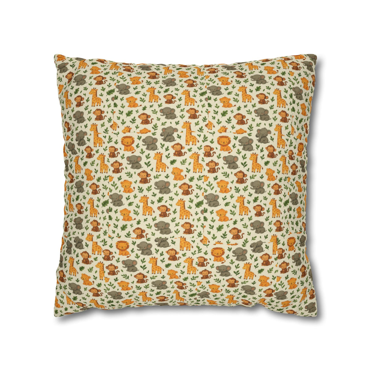 Autumn Woodland Animals Fox & Mushroom Spun Polyester Pillowcase, Fall Decor, Forest Creatures Cushion Cover, Woodland Nursery Accent,