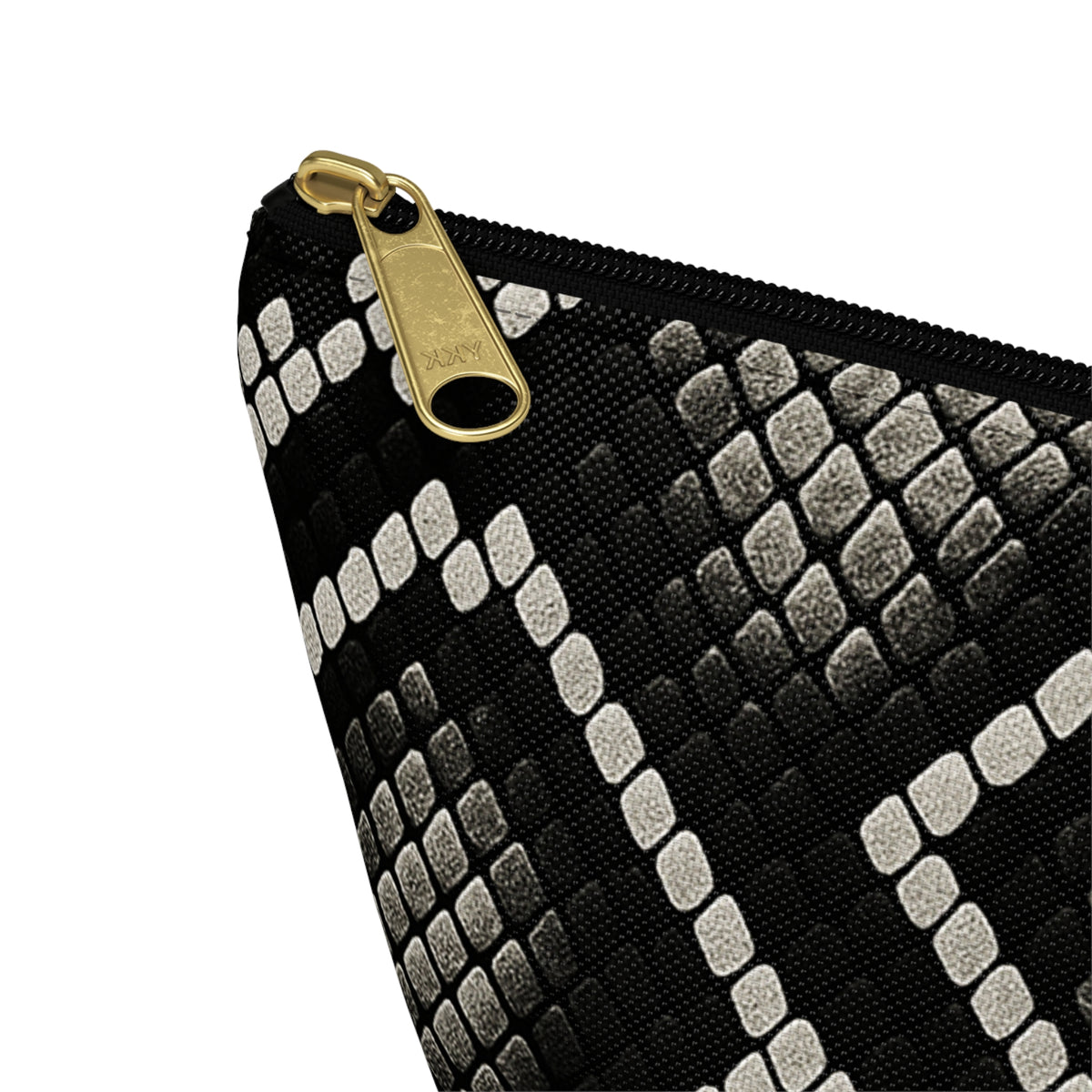 Black Snake Skin Pattern Accessory Pouch | T-Bottom Cosmetic Bag