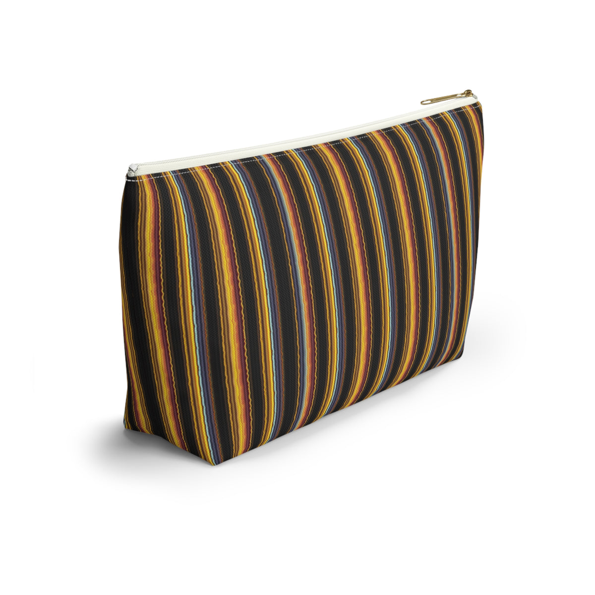 Autumn Stripe Accessory Pouch | T-Bottom Makeup Bag