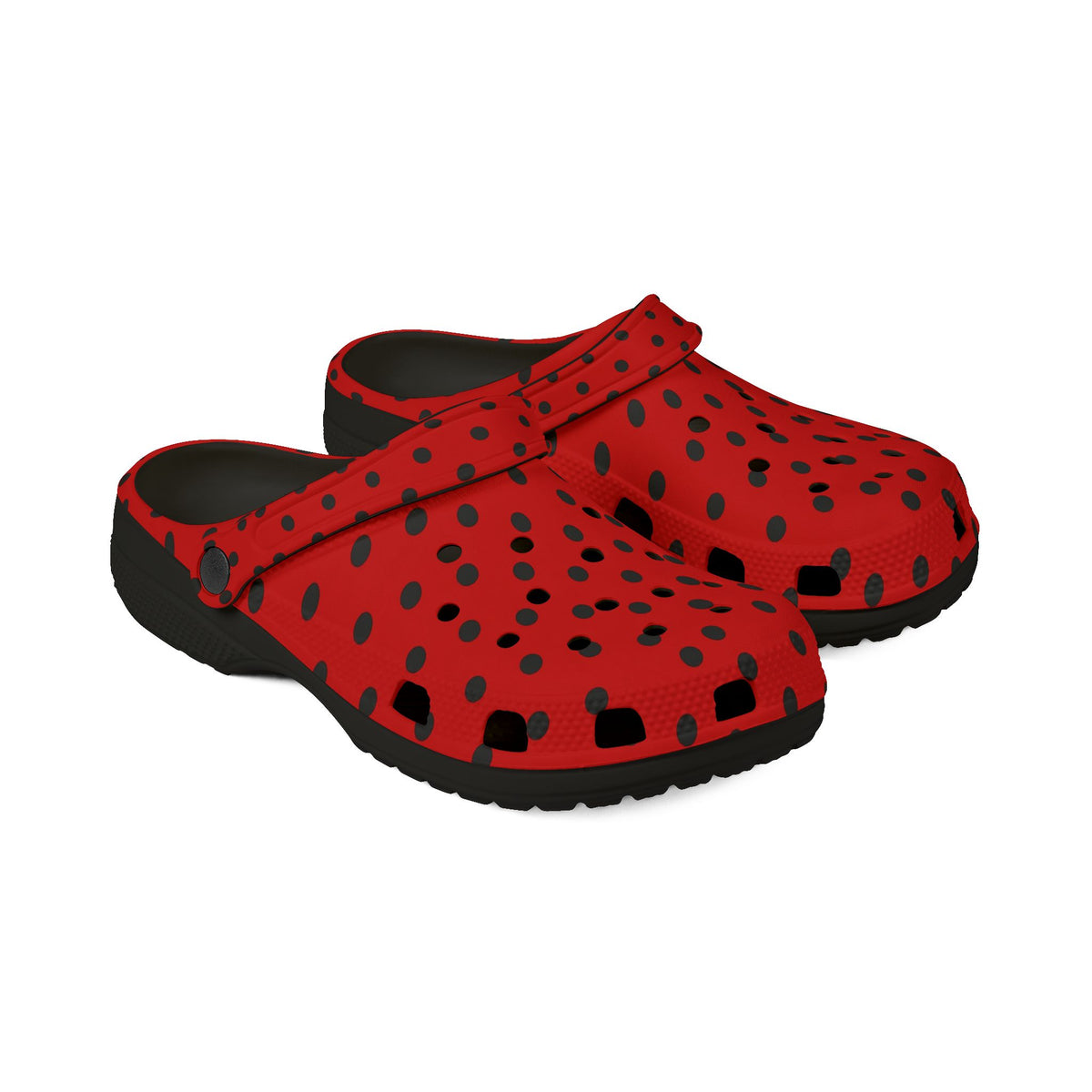 Red & Black Polka Dot EVA Foam Clogs
