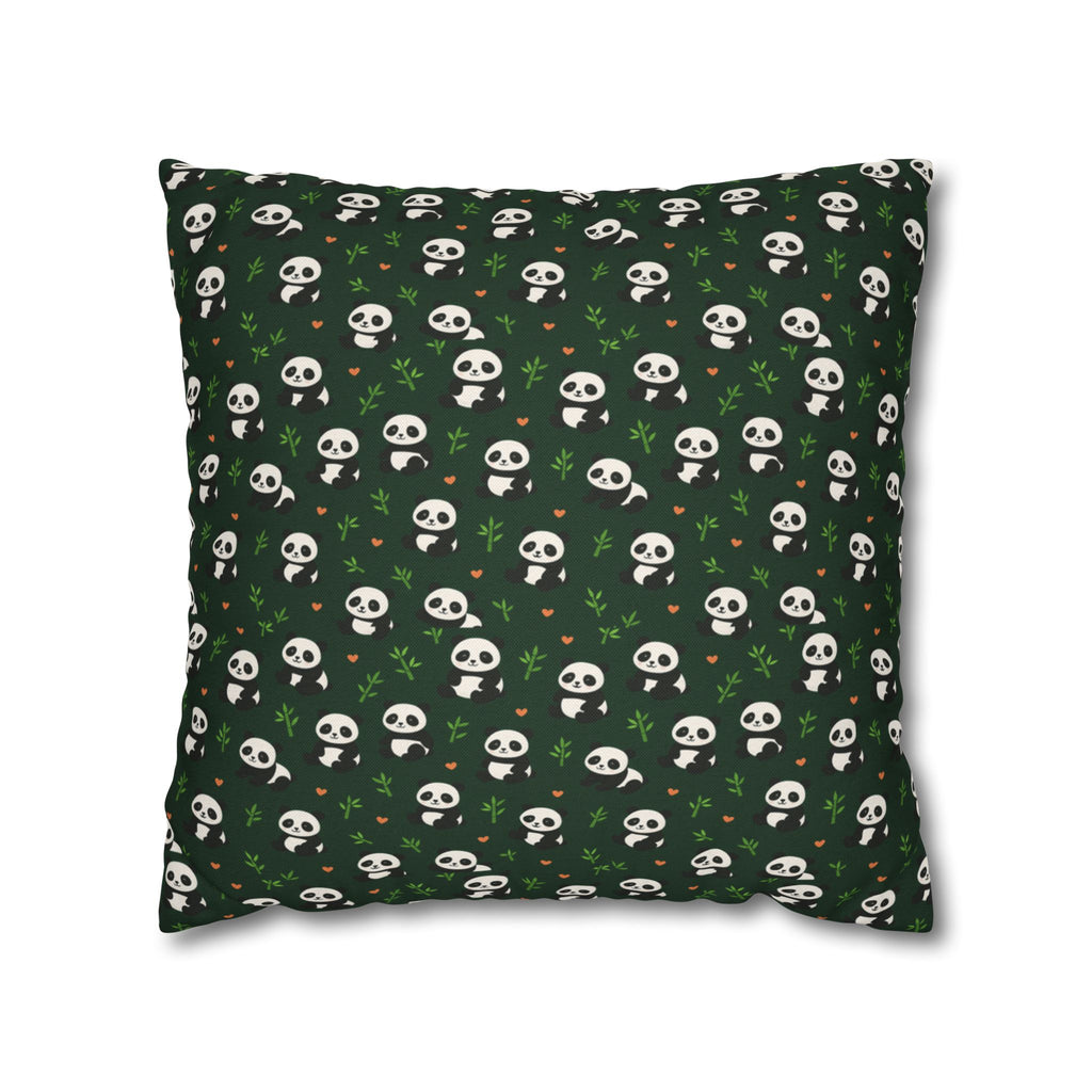 Panda Pattern Pillowcase, Decorative Pillow Cover, Animal Print Cushion Case, Cute Home Decor Accent, Gift for Panda Lovers