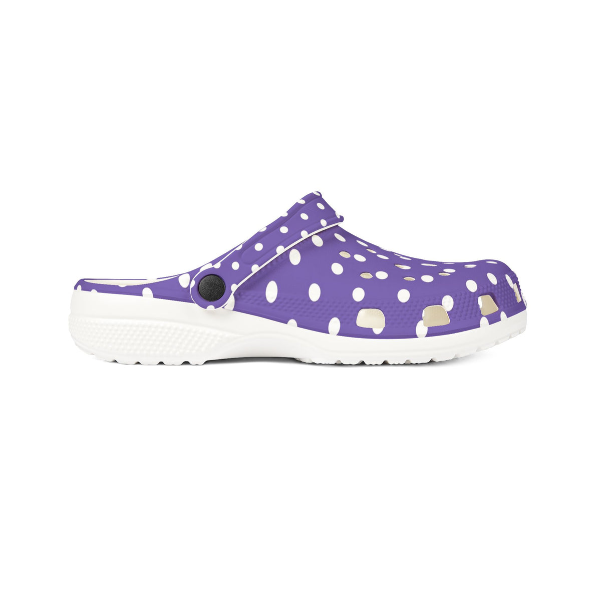 Purple Polka Dot EVA Foam Clogs