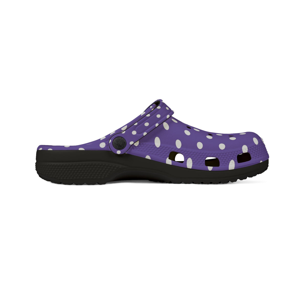 Purple Polka Dot EVA Foam Clogs