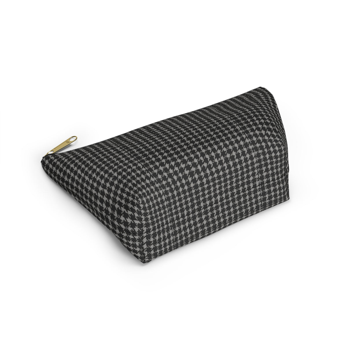 Gray Houndstooth Accessory Pouch