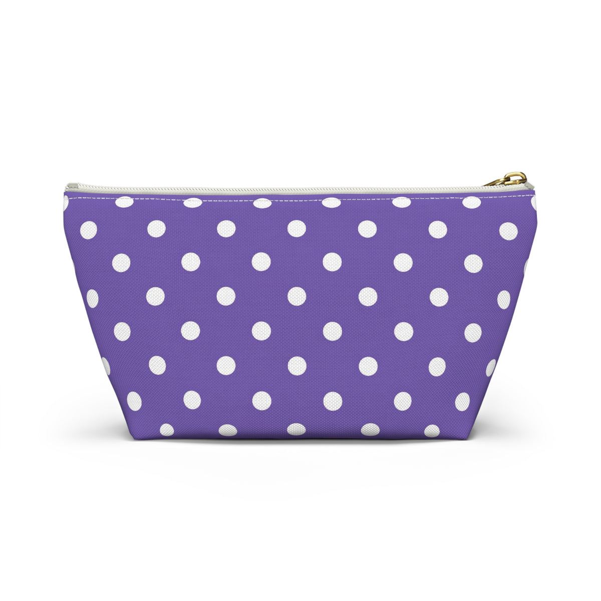 Purple with White Polka Dot Pattern Accessory Pouch