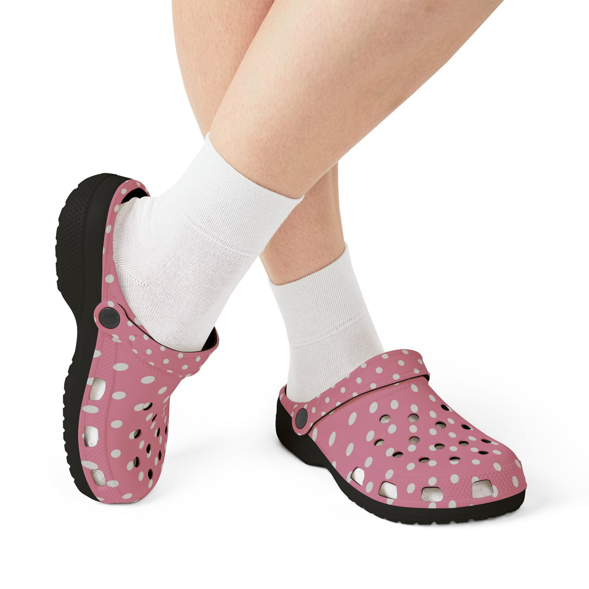 Pink Polka Dot EVA Foam Clogs