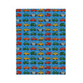 Colorful Toy Cars Pattern Velveteen Plush Blanket | Kids Car Print Throw