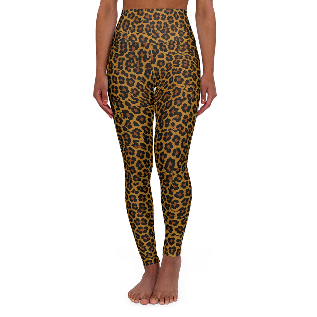 Cheetah Yoga Leggings, Animal Print Workout Pants, Women's High Waisted Athletic Tights, Fitness Leggings for Gym, Leopard Print Activewear